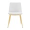Armen Living Messina Modern White Velvet and Gold Metal Leg Dining Room Chairs, PK2 LCMSSIGLWHT - alternate 2